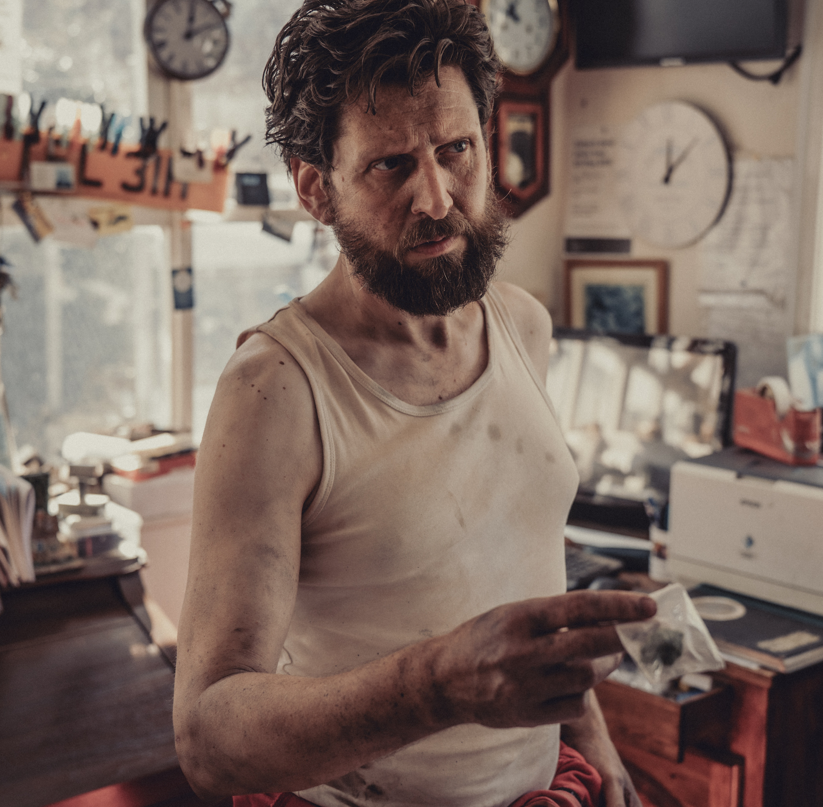 Laurence Rickard as Greebo Mechanic in Chicken Town