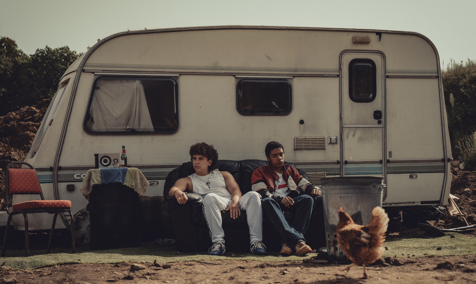 Ramy Ben Fredj as Lee and Ethaniel Davy as Jayce in Chicken Town