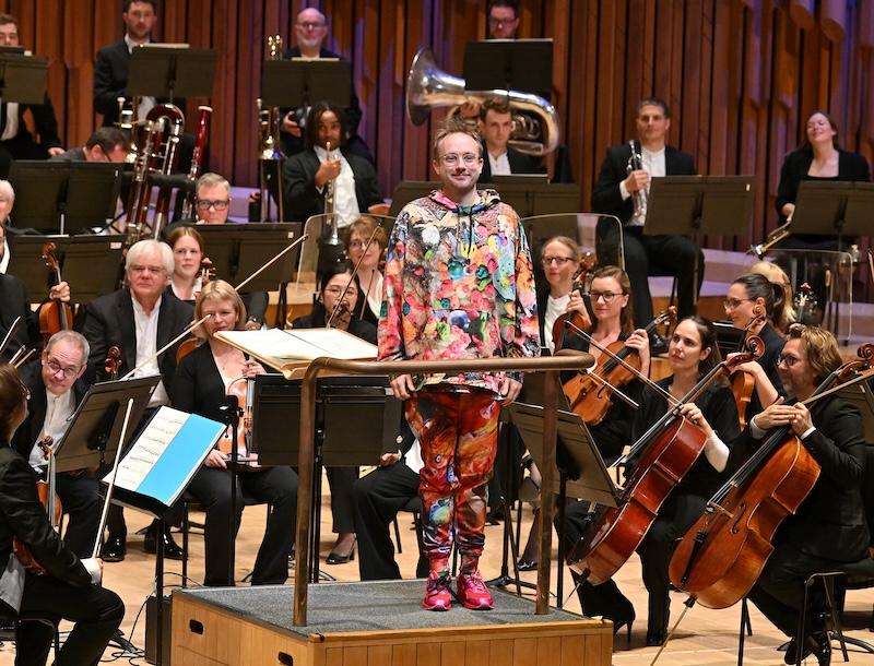 Composer Alex Paxton after the UK premiere of World Builder, Creature