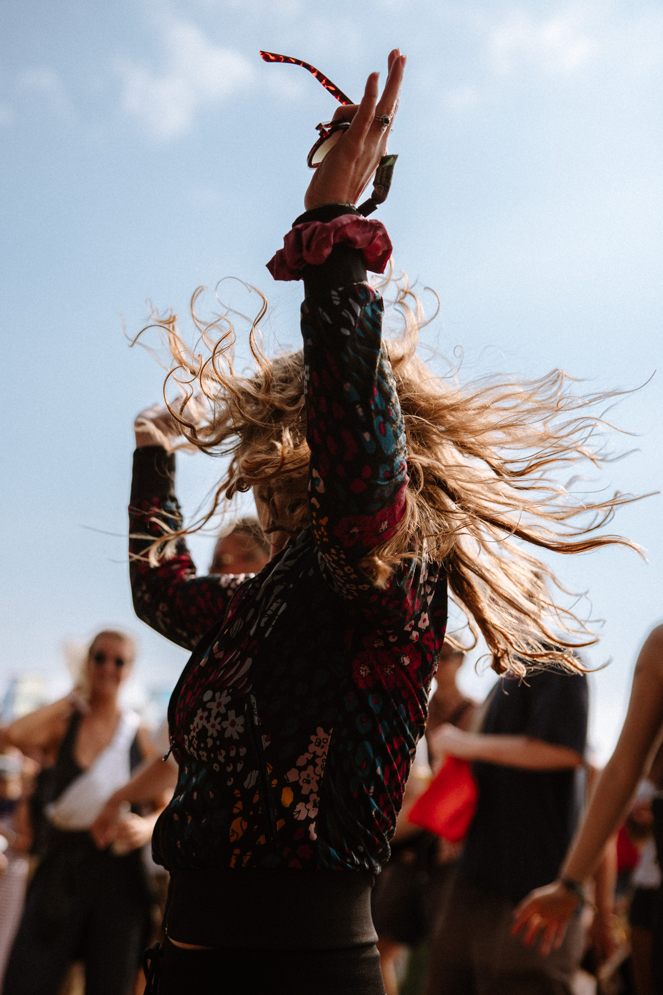 A reveller dancing at Wilderness Festival A reveller dancing at Wilderness Festival