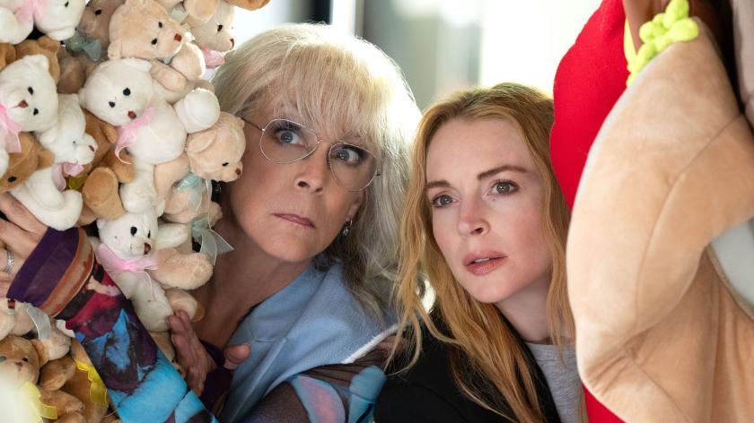 Who's who?: Jamie Lee Curtis and Lindsay Lohan in 'Freakier Friday'