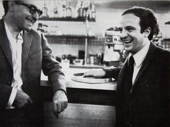 Godard (left) and Truffaut (right): Articles from the 1960s proclaimed the directors 'incompetent auteurs' unleashing 'failure and unemployment' on the French film industry