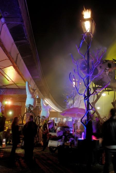 The site by night