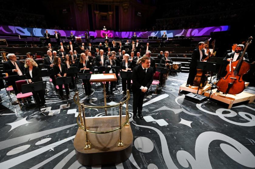 Ryan Bancroft with the brass, wind and percussion of the LSO
