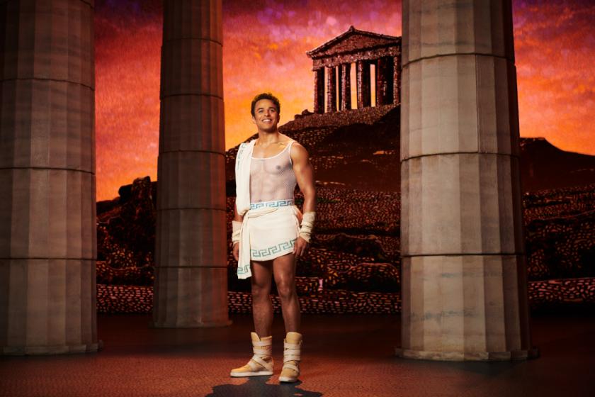 Toga or not toga. That is the question - Luke Brady in 'Hercules'
