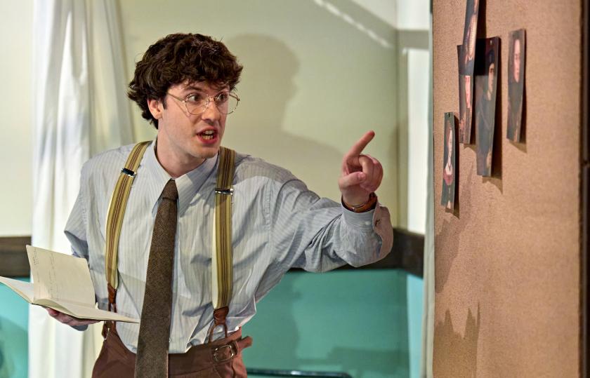 Say cheese: Harrison Sharpe as Brent, researcher extraordinaire