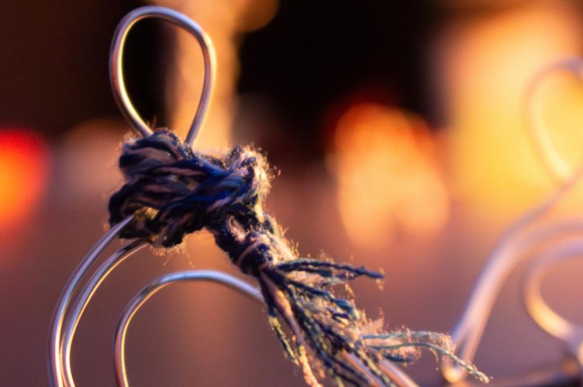 Random detritus - including many wire figures - make up the live cinema in memory-themed Imprints