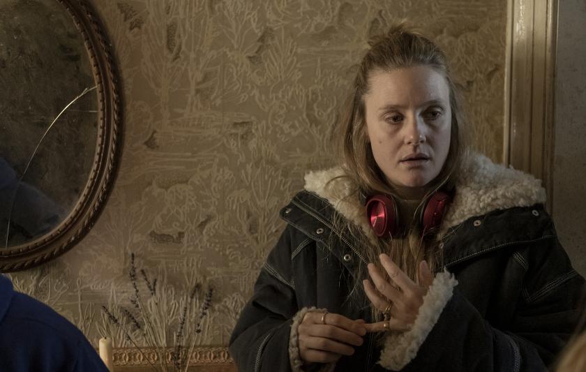 Facing horror: Romola Garai during the filming of 'Amulet'