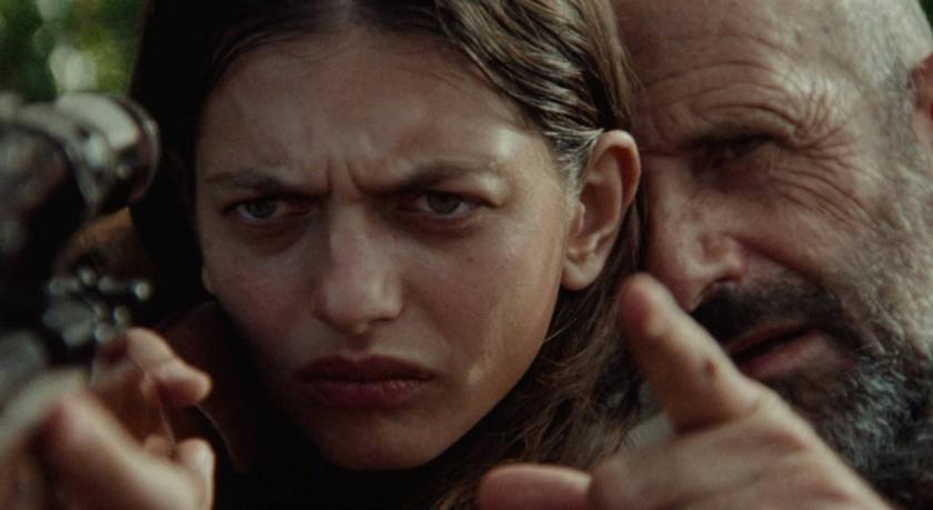 Taking aim: Ghjuvanna Benedetti and Saveriu Santucci in 'The Kingdom'