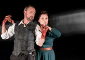 Clasped in blood: John Simm and Dervla Kirwan