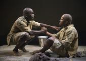 Friends under pressure: Jimmy Akingbola (Winston) and Daniel Poyser (John)