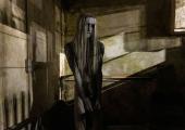 Lean and hungry: an ancient spirit (Benedict Stewardson) steps out of the shadows in 'All You Need is Death'