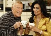 Bruce Forsyth and wife Wilnelia Merced-Forsyth act naturally for the cameras Bruce Forsyth and wife Wilnelia Merced-Forsyth act naturally for the cameras