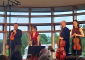 Cuarteto Casals at the National Botanic Gardens: violinists Abel Tomàs and Vera Martinez, cellist Arnau Tomàs and viola-players Cristina Cordero