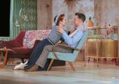 Happy talk: Katherine Parkinson and Richard Harrington in 'Home, I'm Darling'