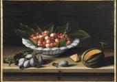 Louise Moillon, 'Dish with cherries, plums and melon' 163(3)
