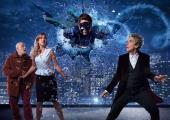 The Ghost (Justin Chatwin) swoops in to save the day in this year's Doctor Who Christmas special