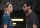 Your call, doctor:  Jodie Whittaker and Emun Elliott in 'Trust Me'