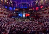 The Tricouleur projected onto the Royal Albert Hall organ