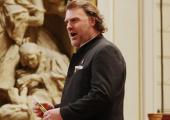 Bryn Terfel as Wotan in concert dress, hardly a note misplaced