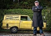 John Sullivan with the Trotter brothers' famous Reliant Regal van
