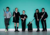 Windy city: some of Big Noise's teeming woodwind section