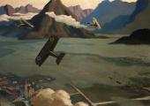 Sydney Carline: 'British Scouts Leaving their Aerodrome on Patrol over the Asiago Plateau', Italy, 1918