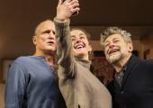 Selfie-important people: Woody Harrelson, Louisa Harland and Andy Serkis