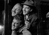 David Lodge, Bernard Cribbins and Peter Sellers in 'Two Way Stretch'