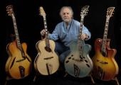 John Monteleone's Four Seasons collection of guitars. Four Seasons guitars include silver, diamonds and rubies