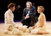 The Tempest: Edward Bennett and Juliet Rylance as the lovers, and Stephen Dillane as Prospero