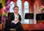 Masha Gessen in St Canace's Cathedral
