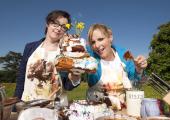 Best of British: Sue Perkins and Mel Giedroyc get stuck into the greatest photoshoot of all time