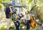 The Castalian String Quartet: violinists Daniel Roberts and Sini Simonen, viola-plater Ruth Gibson and cellist Steffan Morris