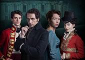 Wickham (Matthew Goode), Darcy (Matthew Rhys), Elizabeth (Anna Maxwell Martin) and Lydia (Jenna Coleman)