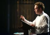Bible-black: Tom Hollander as Dylan Thomas in 'A Poet in New York'
