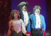 Miserable: Anna-Jane Casey, Ben Lewis and Damian Humbley in 'Forbidden Broadway'