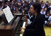 'I just feel like I could throw up': Sue Perkins performs Beethoven at her old Croydon primary school