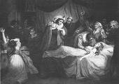 Gustave Doré's engraving of Juliet's seeming deathbed Gustave Doré's engraving of Juliet's seeming deathbed