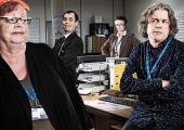 Jo Brand and Alan Davies as caring but careworn social workers in 'Damned'