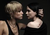Frankie (Ruta Gedmintas) and Cat (Laura Fraser) prepare for more than lip service