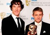 Benedict Cumberbatch and Martin Freeman, stars of BBC One's Bafta-pleasing 'Sherlock'