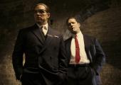 Double trouble: Tom Hardy as the Kray brothers in 'Legend'