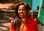 Alice Coltrane, pictured at the Sai Anantam Ashram