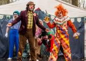 Waiting for God knows what: Fionn Foley, David Earl, and Natalie Palamides in 'Apocalypse Clown'