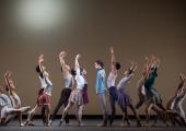 All bow down: Artists of the Royal Ballet in 'Anemoi', a new work marking the company's 90th birthday