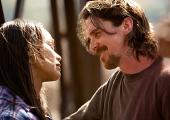Pennsylvania blues: Christian Bale as Russell Baze, with Zoe Saldana as Lena