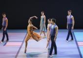 A keeper: Beatriz Stix-Brunell (in orange) and dancers of the Royal Ballet in 'Everyone Keeps Me'
