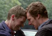 Nick (Shaun Evans, left) and David (Benedict Cumberbatch) enact brotherly bonding ritual