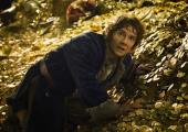 Cashing in: Martin Freeman as Bilbo, acting all 'Tookish' in the dragon Smaug's lair
